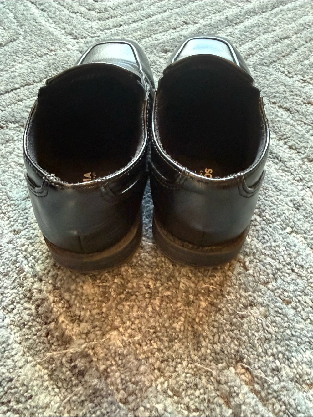 Sonoma Loafers Boys Size 1 Black Slip On Memory Foam Wedding Formal
